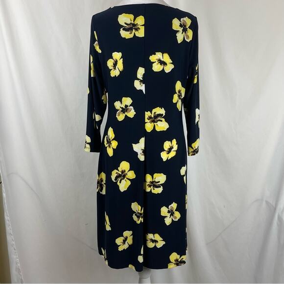 Tommy Hilfiger Black W Bold Floral Office To Date Night Dress NWOT Size 10 - Picture 6 of 14